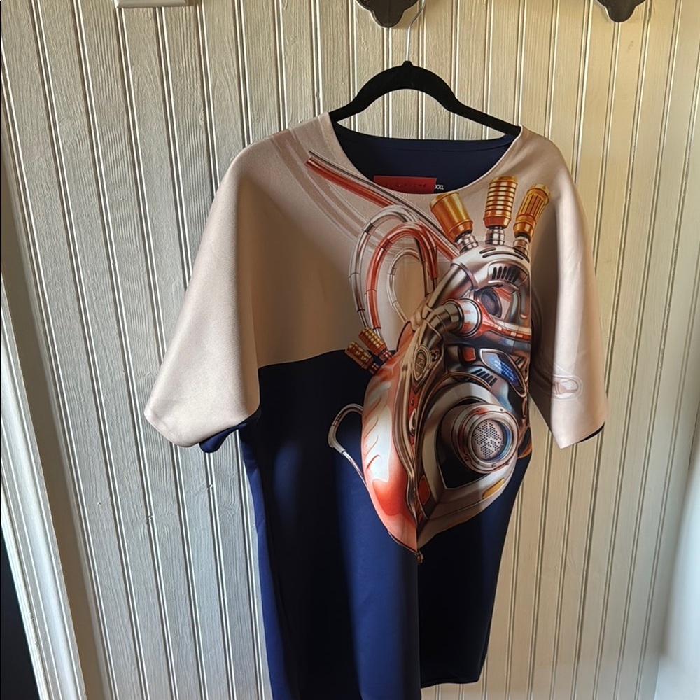 Vie + Riche neoprene mechanical heart dress size XXL